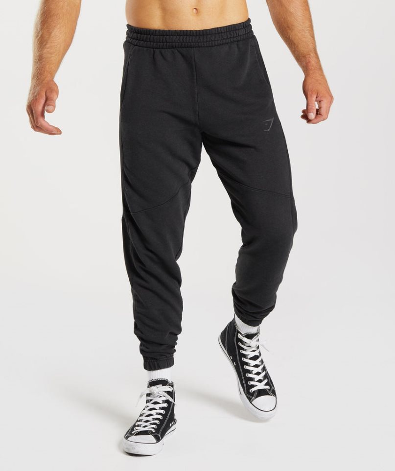 Gymshark Power Washed Jogginghose Herren Schwarz | 04519QDGP