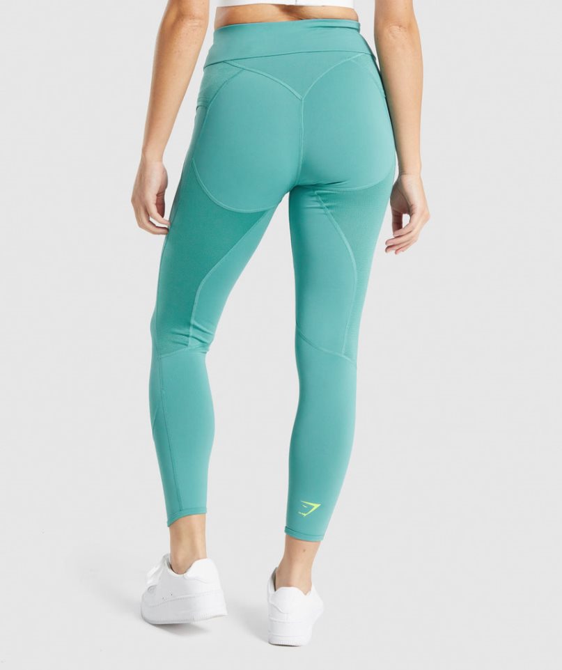 Gymshark Pulse Leggings Damen Türkis | 02975FPQM