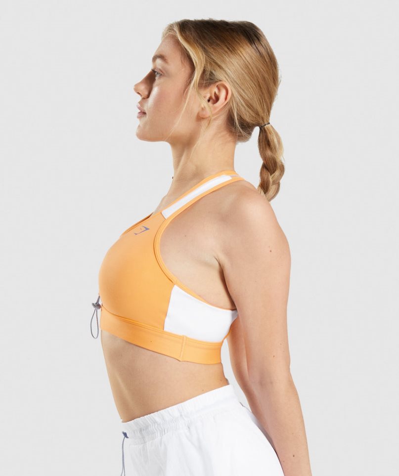 Gymshark Pulse Sport Bh Damen Orange Weiß | 03257ESUX