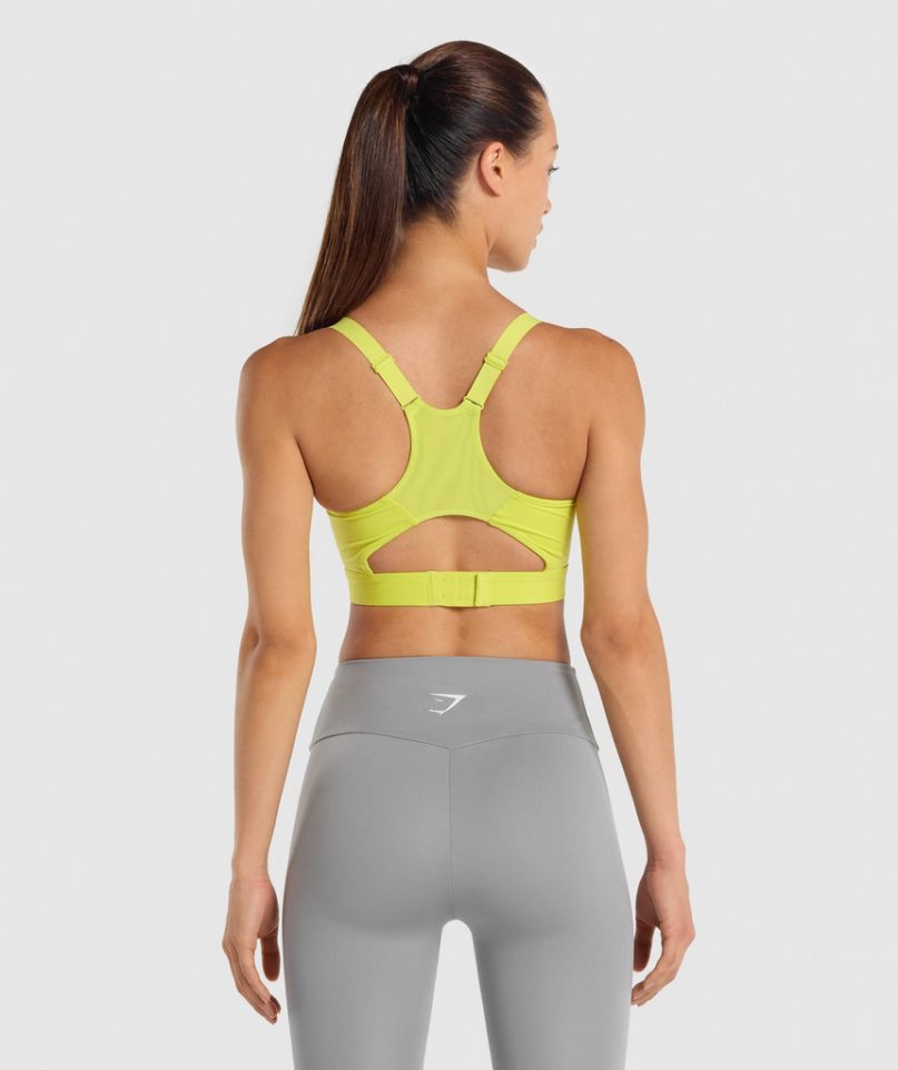 Gymshark Racer Back Sport Bh Damen Gelb | 31092JAZW