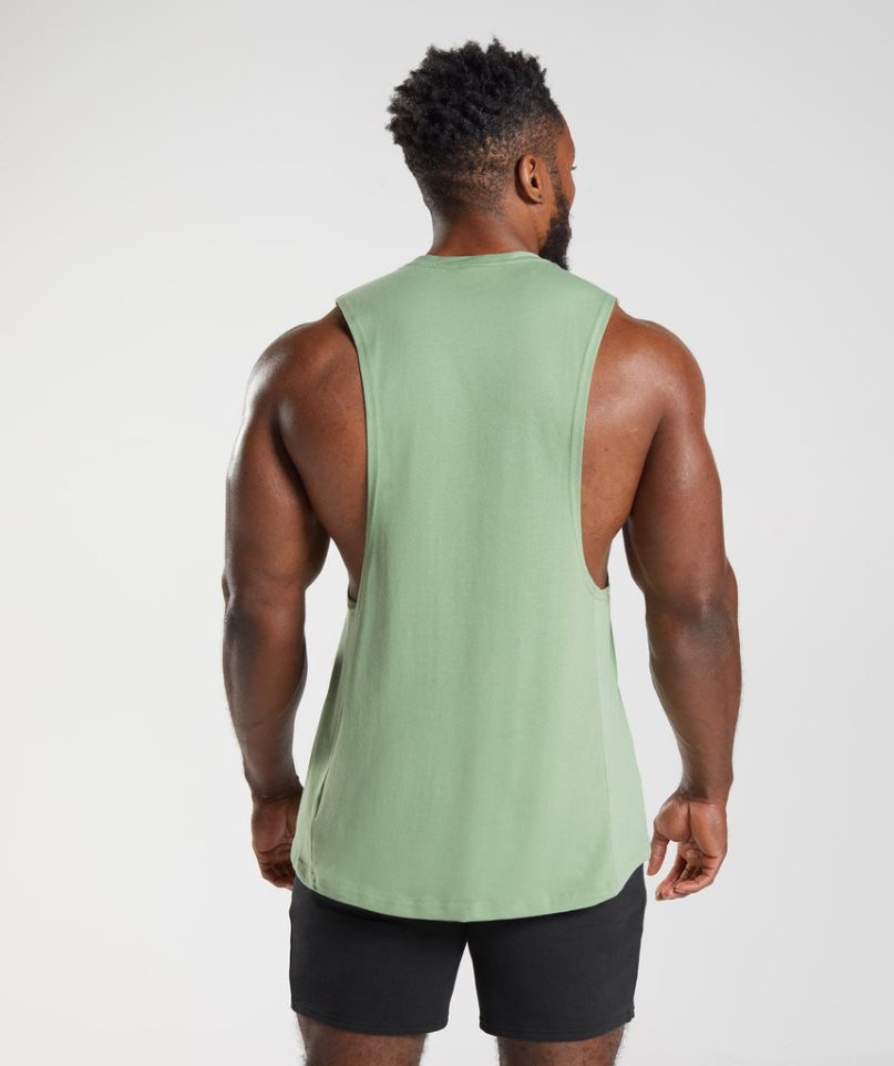 Gymshark React Drop Arm Muskelshirt Herren Mintfarben | 24806PWVF