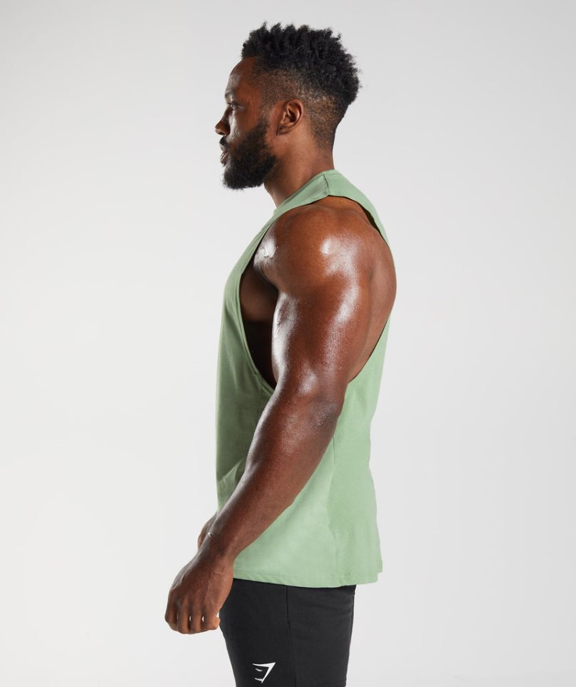 Gymshark React Drop Arm Muskelshirt Herren Mintfarben | 24806PWVF