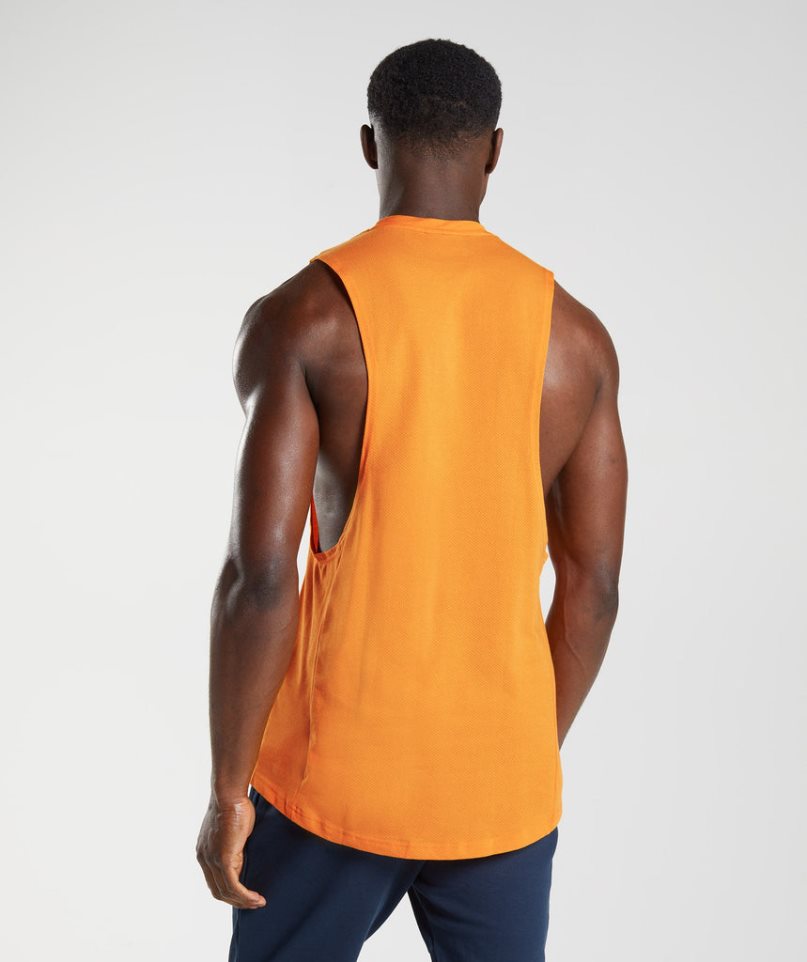 Gymshark React Drop Arm Muskelshirt Herren Orange | 56934HVKG