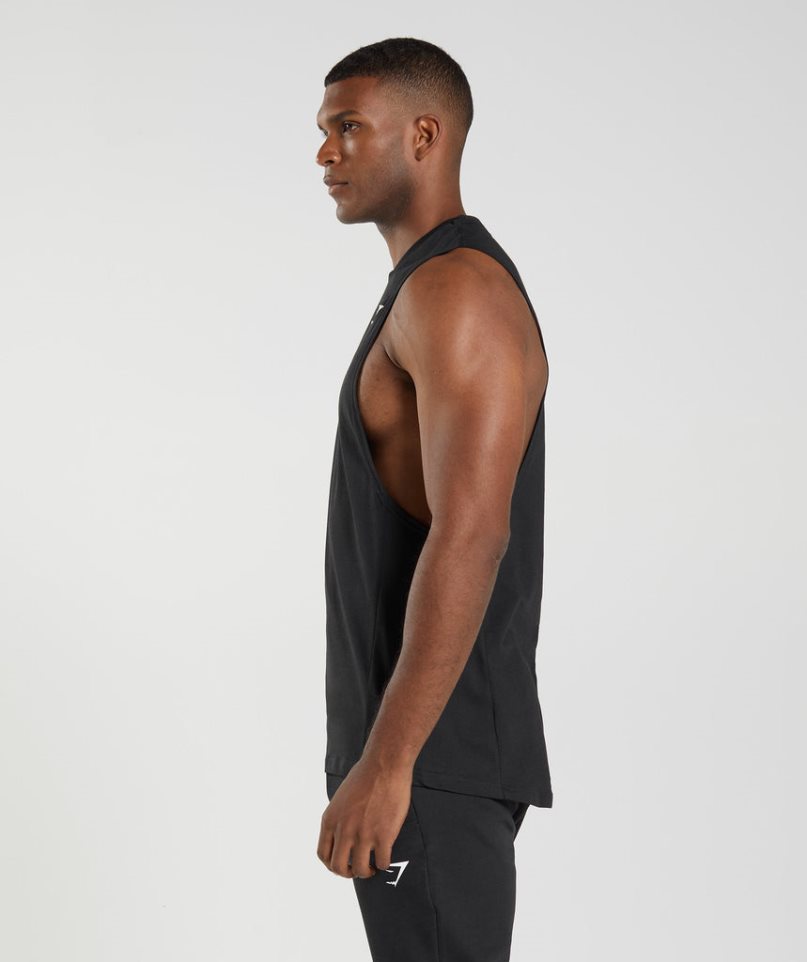 Gymshark React Drop Arm Muskelshirt Herren Schwarz | 74268XFRU