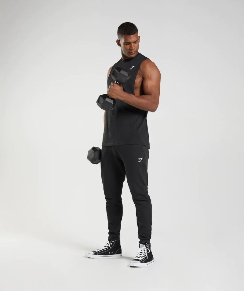 Gymshark React Drop Arm Muskelshirt Herren Schwarz | 74268XFRU