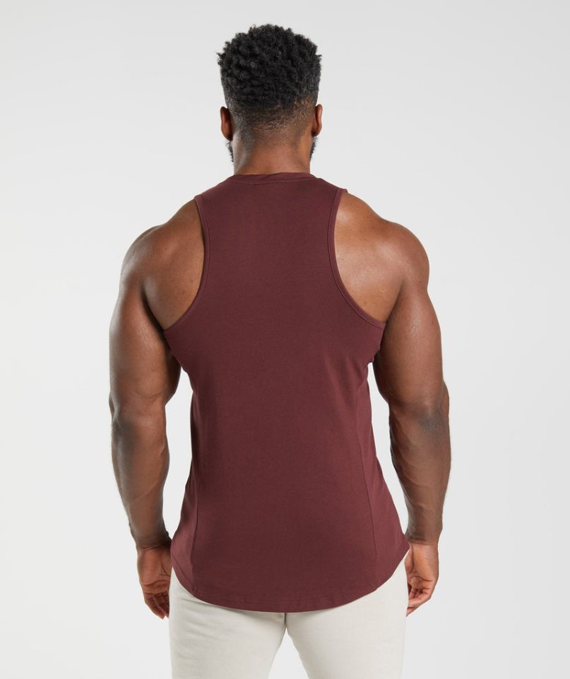 Gymshark React Muskelshirt Herren Bordeaux | 94578UBLV