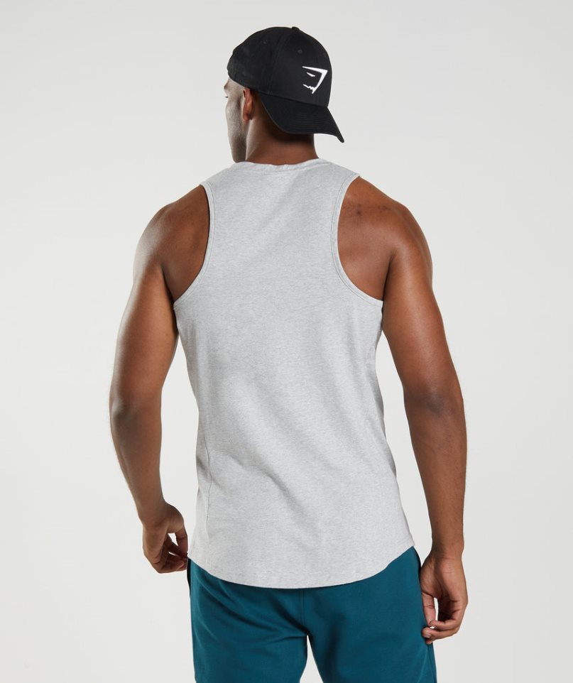 Gymshark React Muskelshirt Herren Hellgrau | 18054JYDO