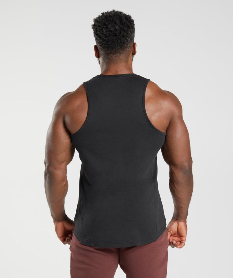 Gymshark React Muskelshirt Herren Schwarz | 25468DNBV