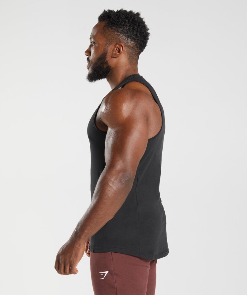 Gymshark React Muskelshirt Herren Schwarz | 25468DNBV