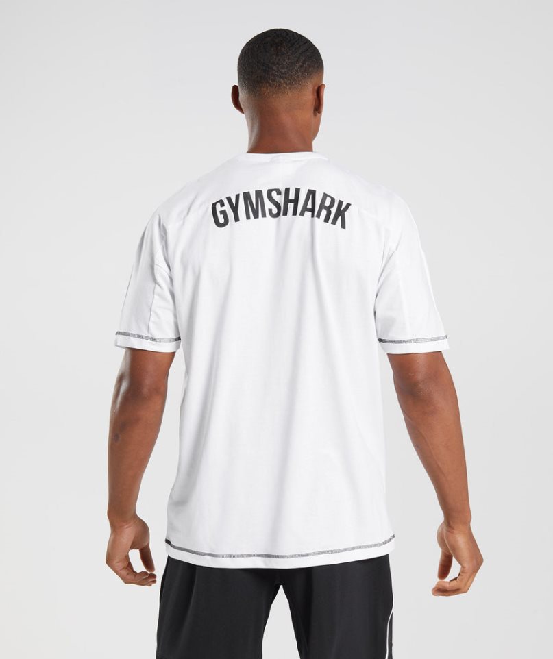 Gymshark Recess T-shirts Herren Weiß | 62471WCFI