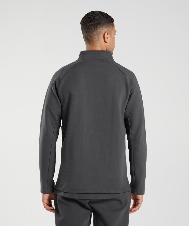 Gymshark Rest Day 1/4 Zip Sweatshirts Herren Dunkelgrau | 67194ZNSW