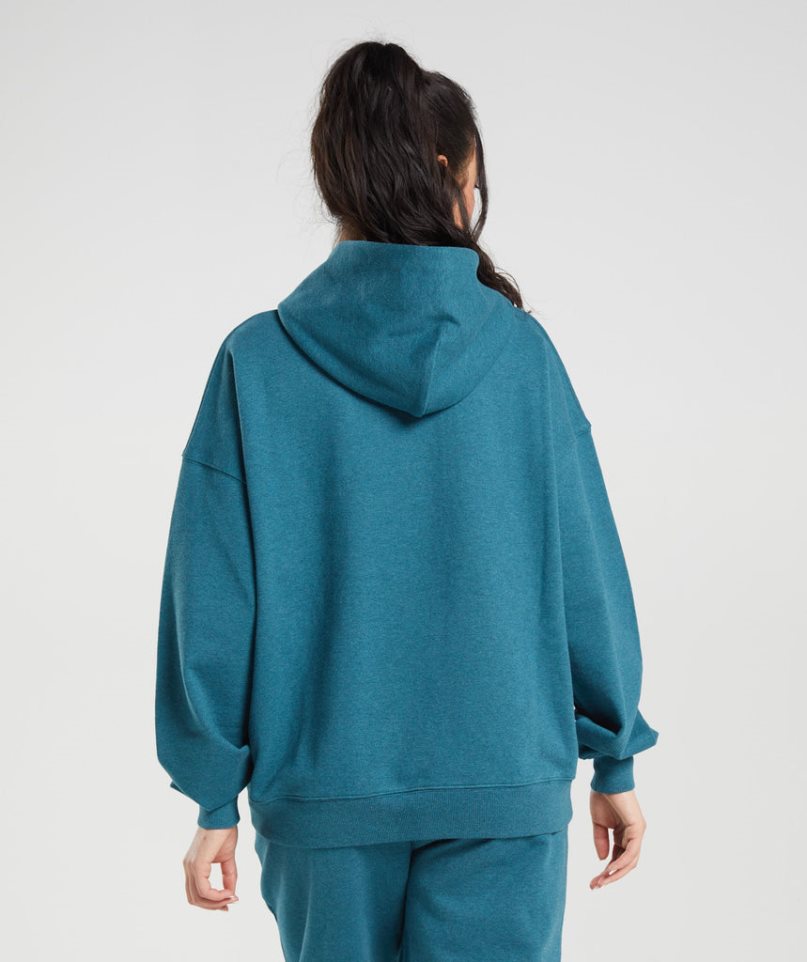 Gymshark Rest Day Sweats Hoodie Damen Türkis | 52019EHXM