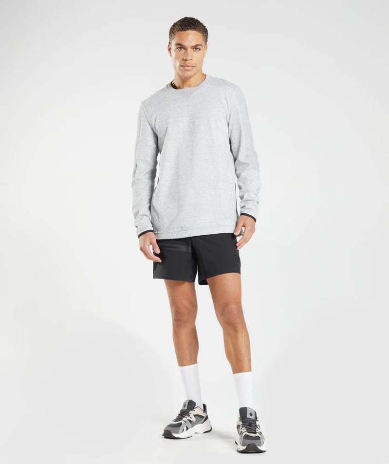 Gymshark Retake Crew Sweatshirts Herren Hellgrau | 95704MEBW