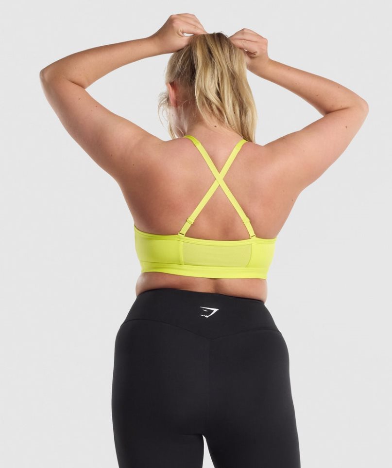 Gymshark Ruched Sport Bh Damen Gelb | 97106SGAZ