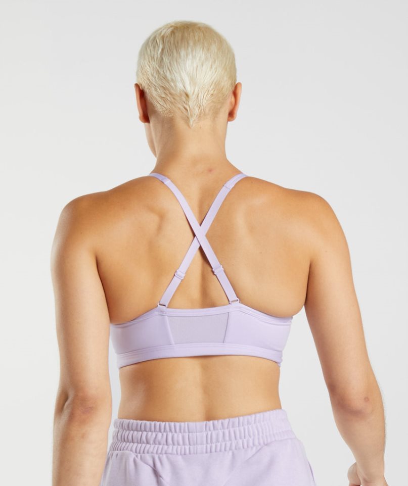 Gymshark Ruched Sport Bh Damen Helllila | 02583RPGS