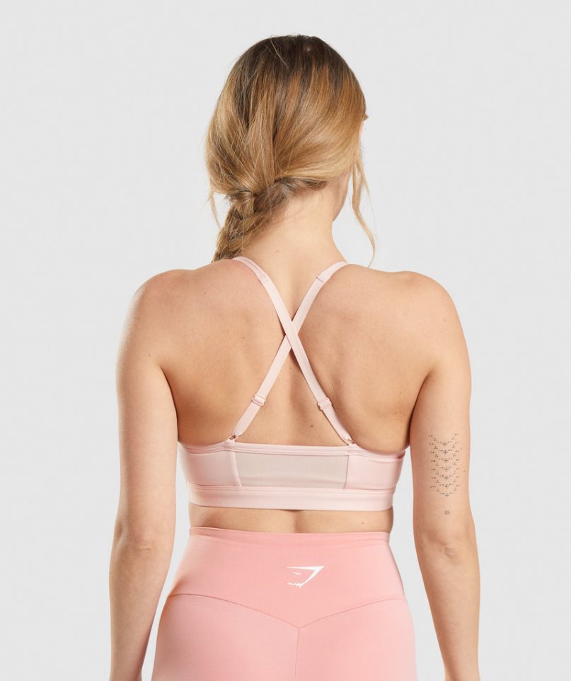 Gymshark Ruched Sport Bh Damen Hellrosa | 51748FBRO