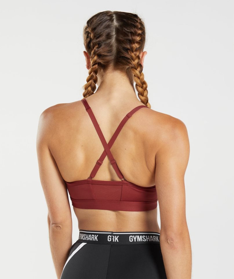 Gymshark Ruched Sport Bh Damen Rot | 30681ZLOC