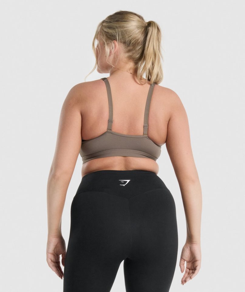 Gymshark Scoop Neck Sport Bh Damen Braun | 26957ODSZ