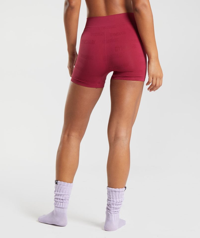 Gymshark Seamless Jacquard Boxers Unterwäsche Damen Rosa | 08721JVEK