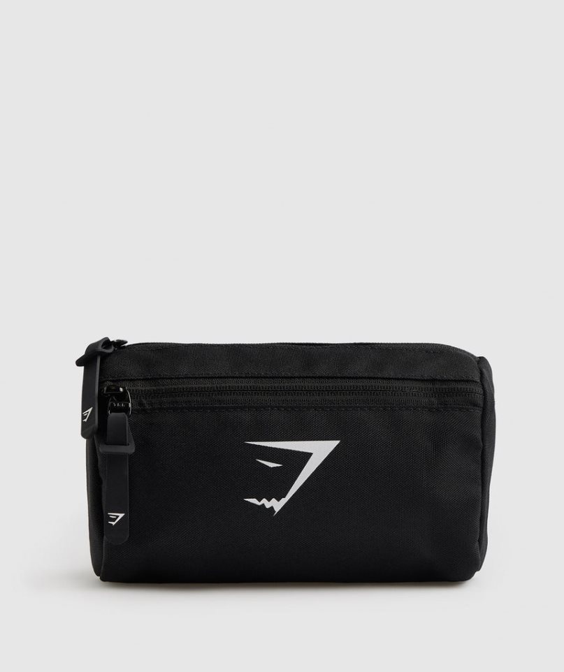 Gymshark Sharkhead Cross Body Bauchtasche Schwarz | 05462SLRQ