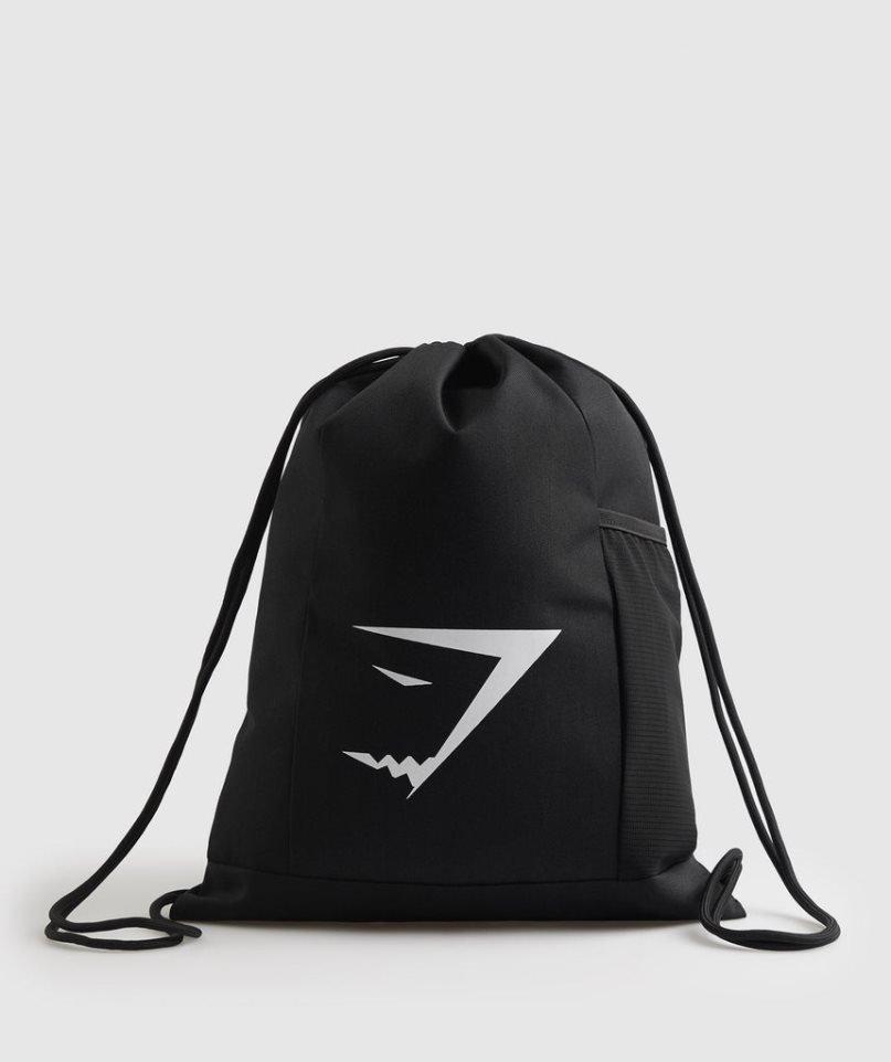 Gymshark Sharkhead Gymsack Bucket Tasche Schwarz | 31896FLQN