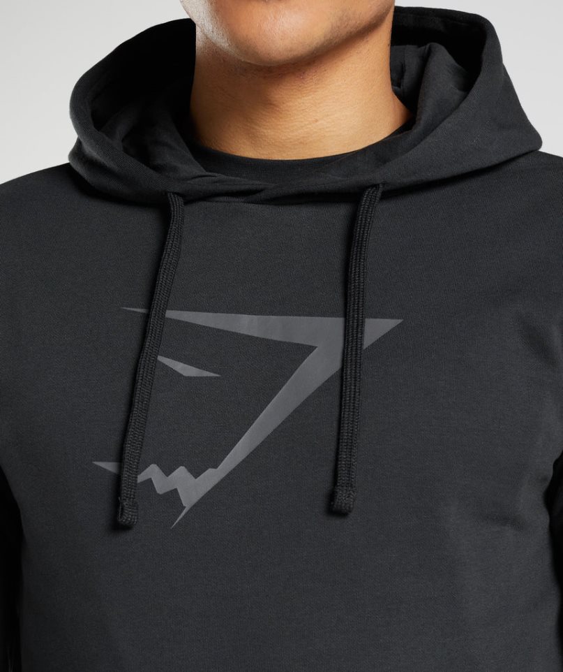 Gymshark Sharkhead Infill Hoodie Herren Schwarz | 31692GSDP