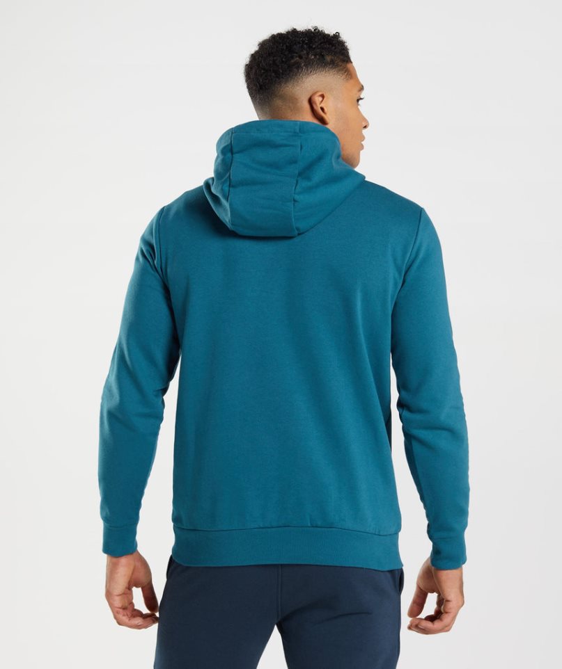 Gymshark Sharkhead Infill Hoodie Herren Blau | 94032ZBVI