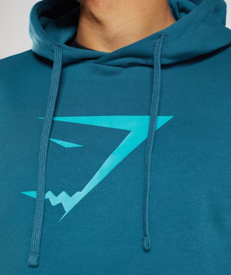 Gymshark Sharkhead Infill Hoodie Herren Blau | 94032ZBVI