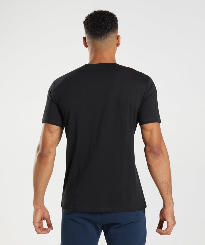 Gymshark Sharkhead Infill T-shirts Herren Schwarz | 40523KZYX