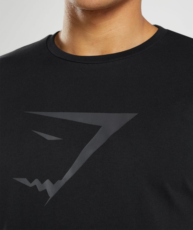 Gymshark Sharkhead Infill T-shirts Herren Schwarz | 40523KZYX