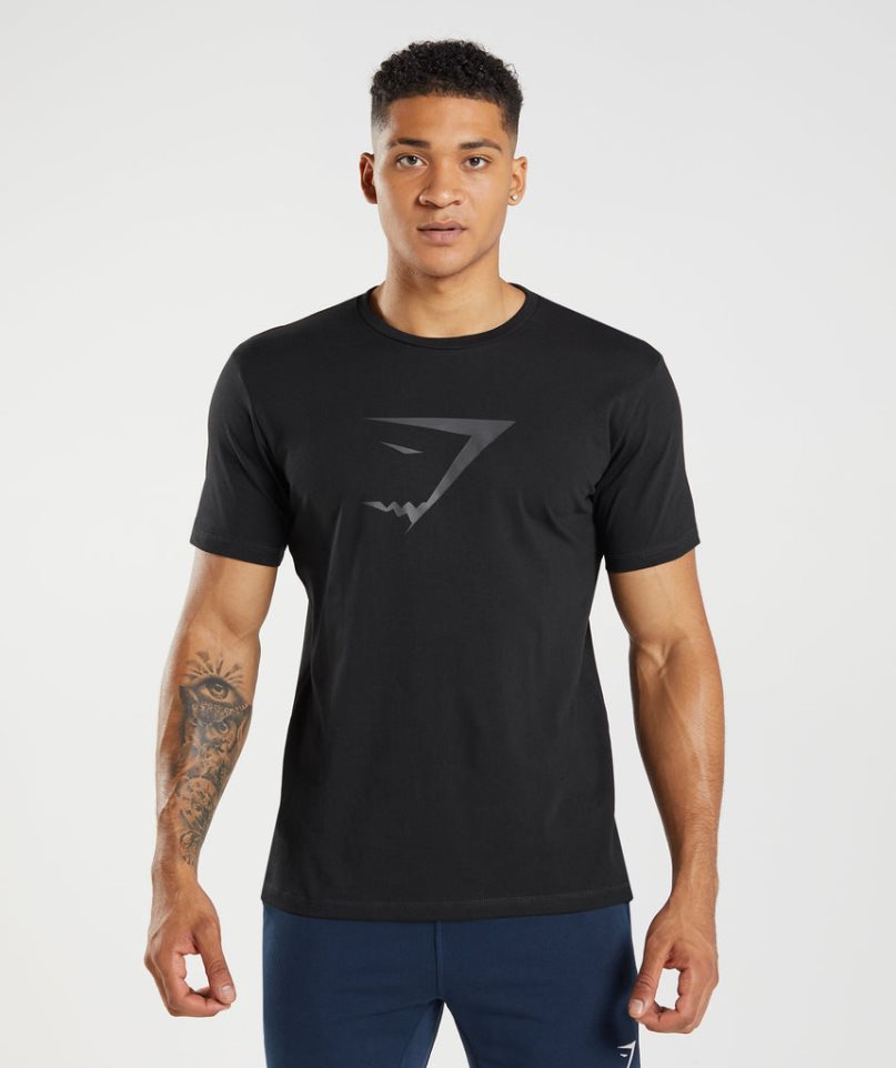 Gymshark Sharkhead Infill T-shirts Herren Schwarz | 40523KZYX