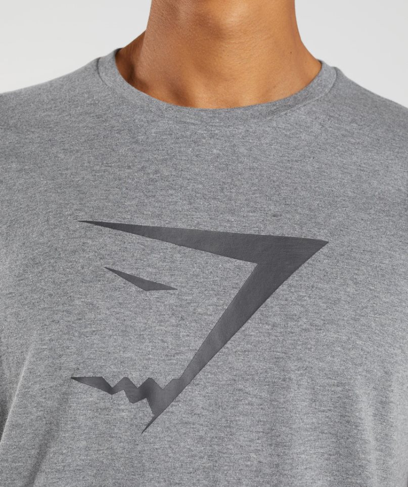 Gymshark Sharkhead Infill T-shirts Herren Grau | 65749ANUX