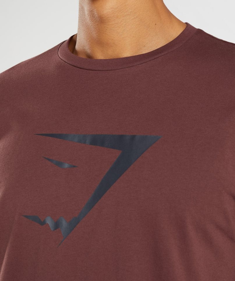 Gymshark Sharkhead Infill T-shirts Herren Braun | 74295XJPB