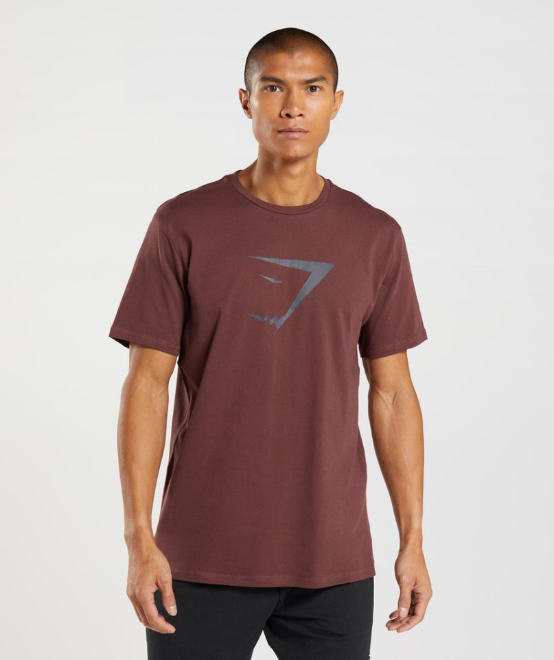 Gymshark Sharkhead Infill T-shirts Herren Braun | 74295XJPB