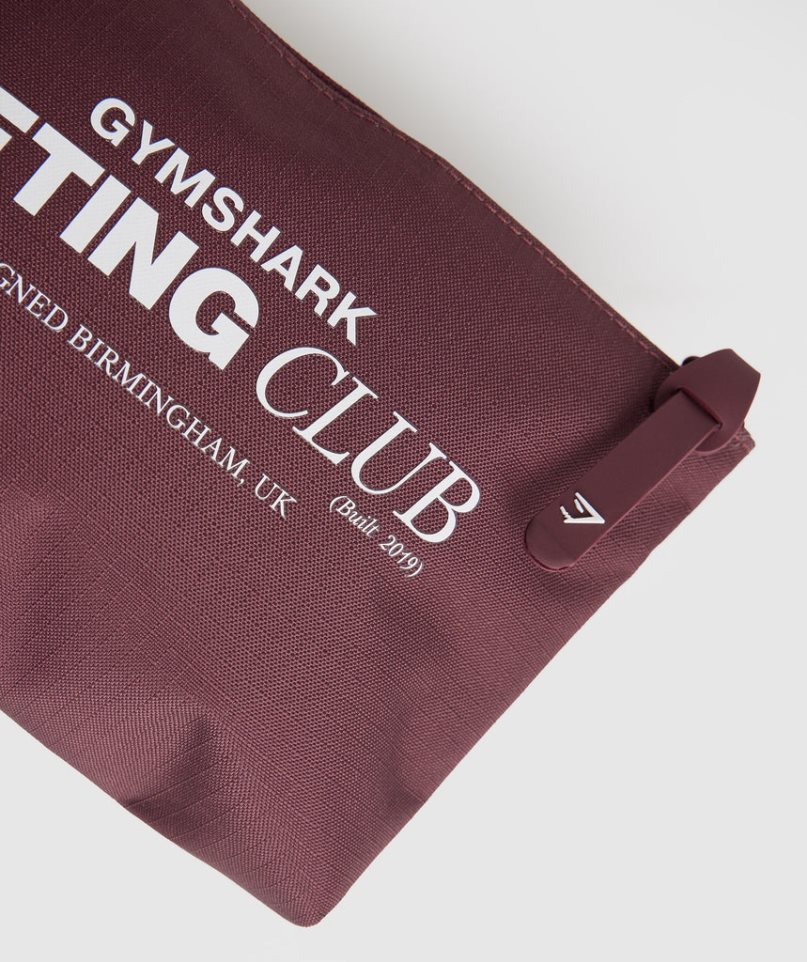 Gymshark Social Club Cosmetic Kulturbeutel Bordeaux | 43179MLBR