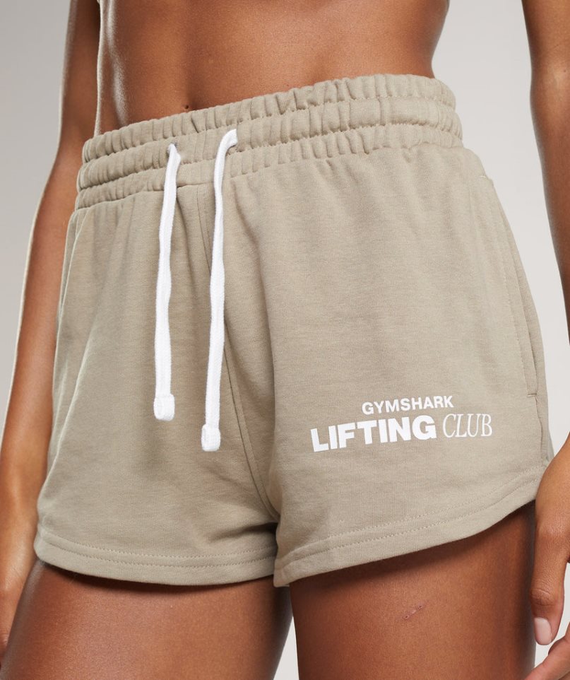 Gymshark Social Club Kurze Hose Damen Beige | 86541IMEV