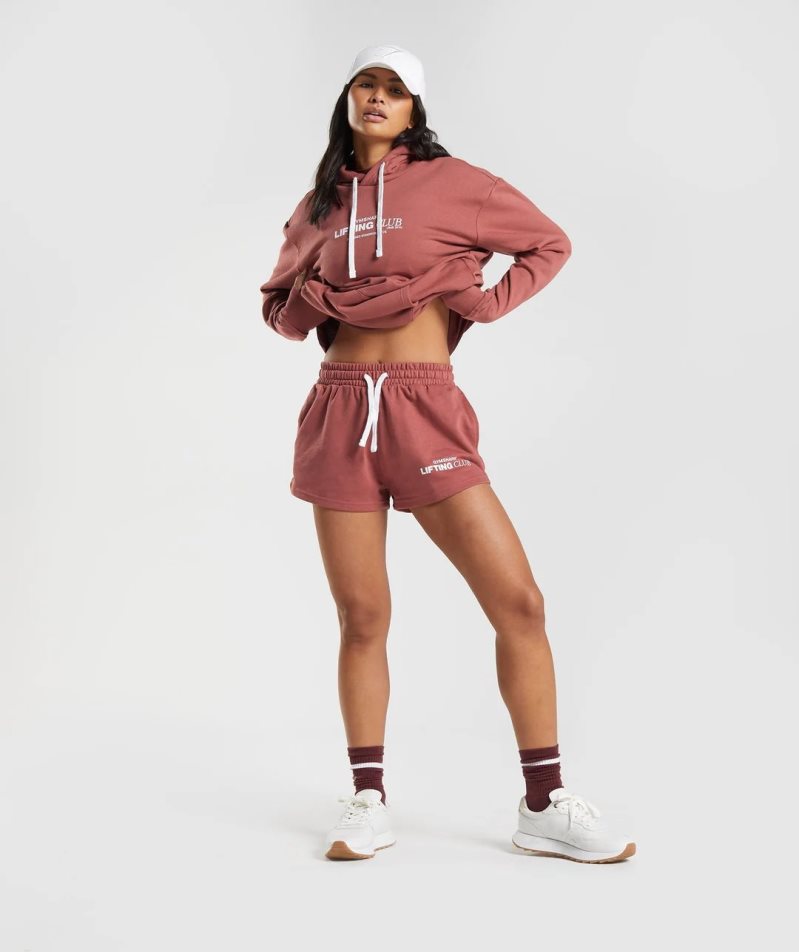 Gymshark Social Club Kurze Hose Damen Rosa | 36084PTUX