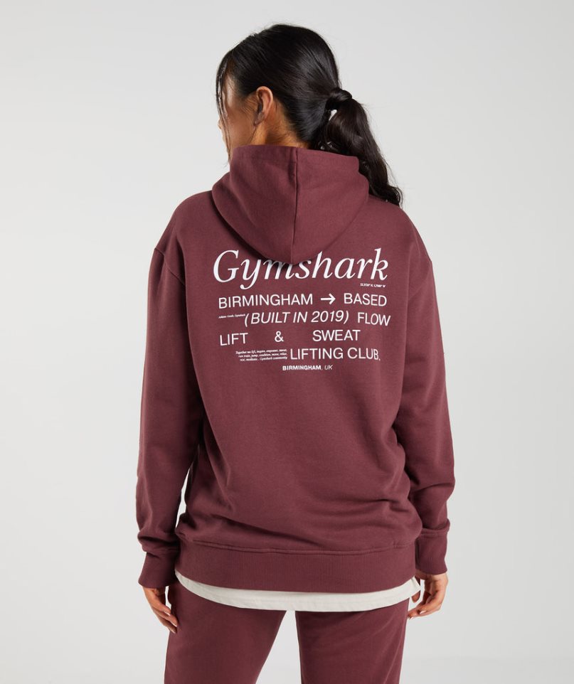 Gymshark Social Club Oversized Hoodie Damen Braun | 57109YSTX