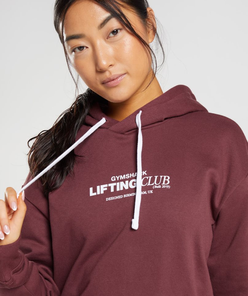 Gymshark Social Club Oversized Hoodie Damen Braun | 57109YSTX