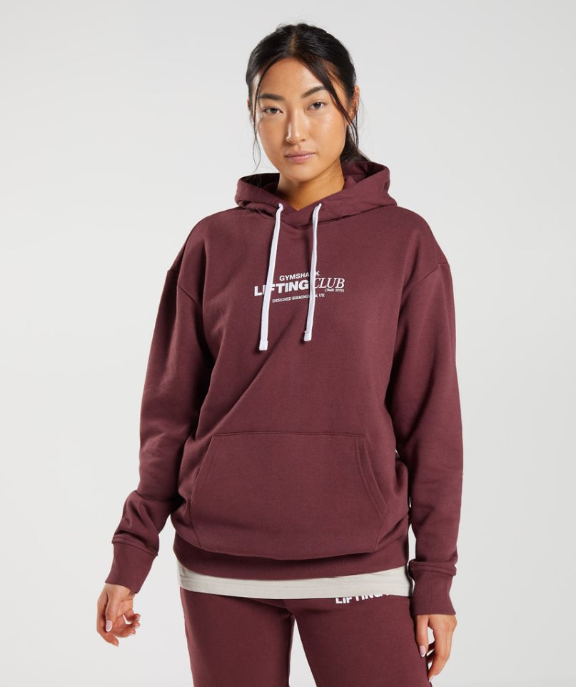 Gymshark Social Club Oversized Hoodie Damen Braun | 57109YSTX