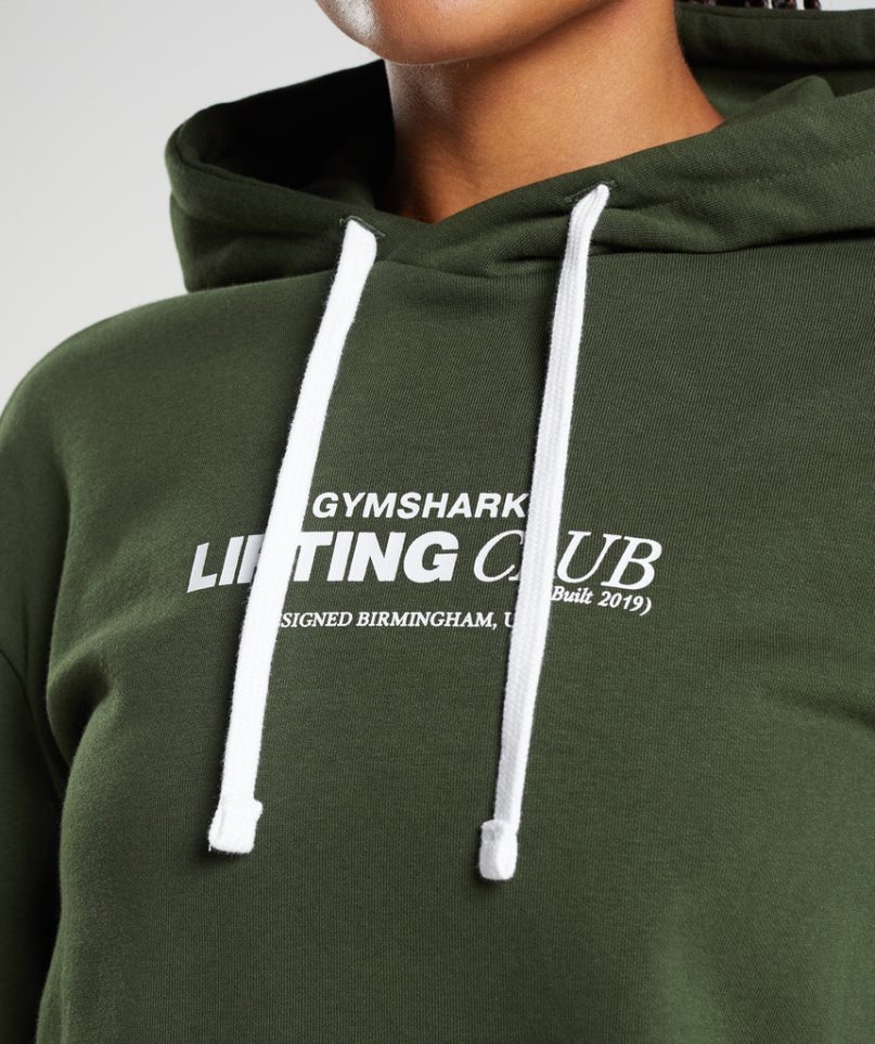 Gymshark Social Club Oversized Hoodie Damen Olivgrün | 83076RCVG