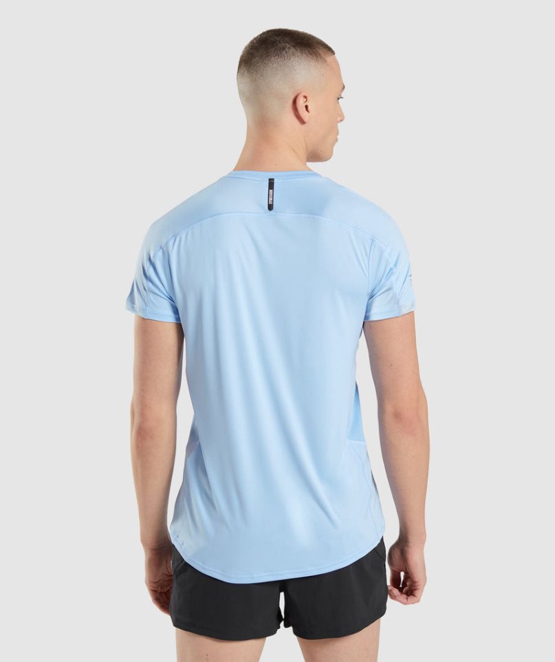 Gymshark Speed Evolve T-shirts Herren Blau | 04965VUWT