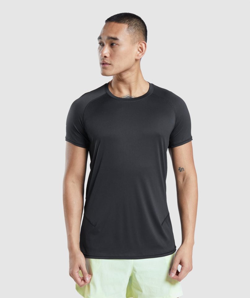 Gymshark Speed Evolve T-shirts Herren Schwarz | 27341YJVW