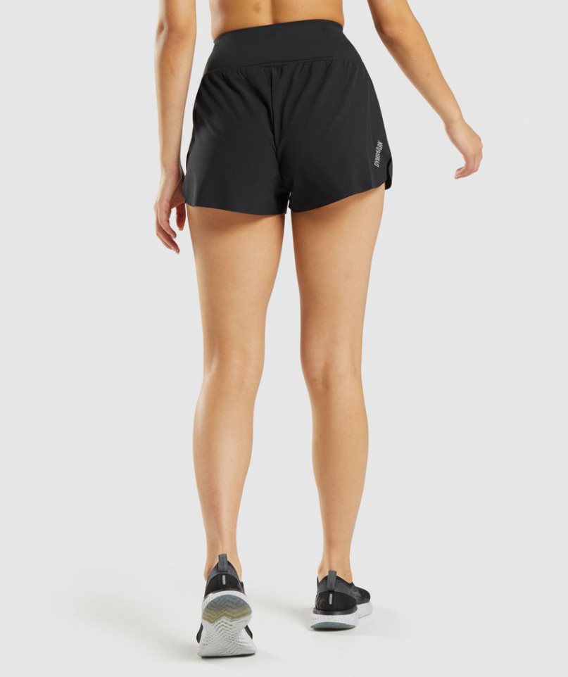 Gymshark Speed Kurze Hose Damen Schwarz | 34706OMHZ