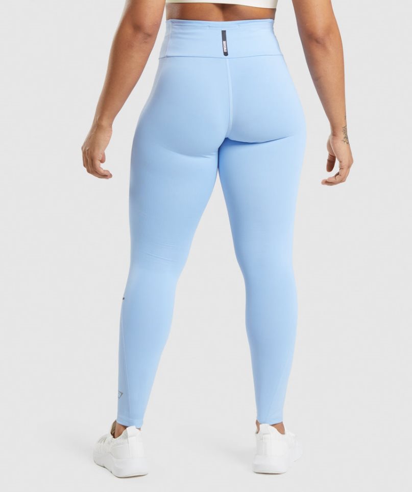 Gymshark Speed Leggings Damen Hellblau | 47832ZDBQ