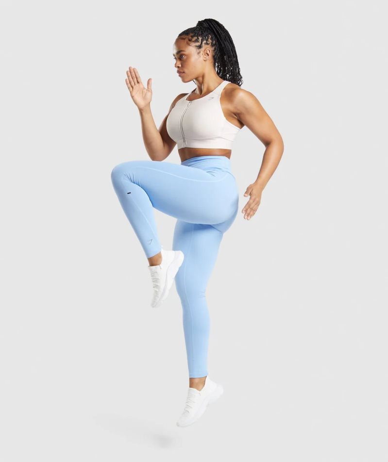 Gymshark Speed Leggings Damen Hellblau | 47832ZDBQ