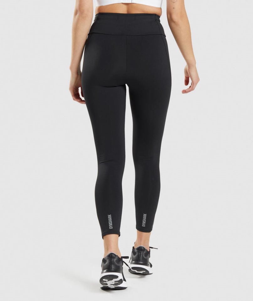 Gymshark Speed Leggings Damen Schwarz | 93780BOYT