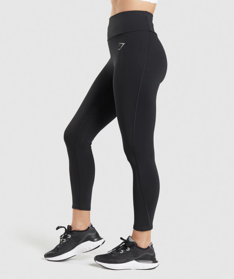 Gymshark Speed Leggings Damen Schwarz | 93780BOYT