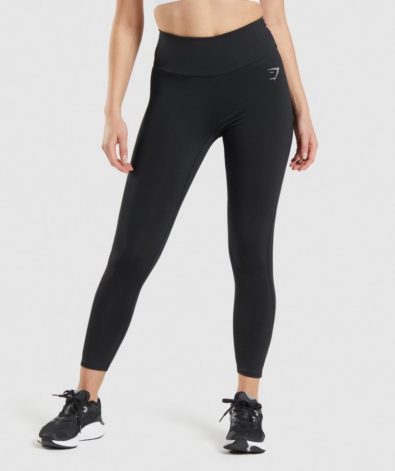 Gymshark Speed Leggings Damen Schwarz | 93780BOYT