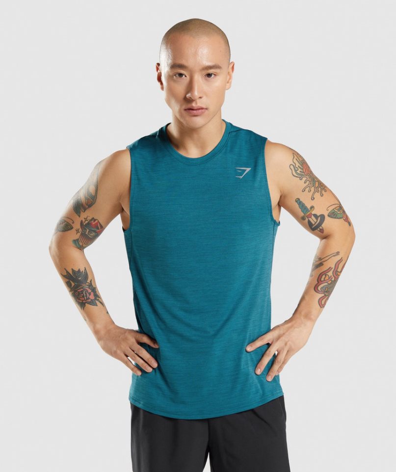 Gymshark Speed Muskelshirt Herren Türkis | 39710UNCX